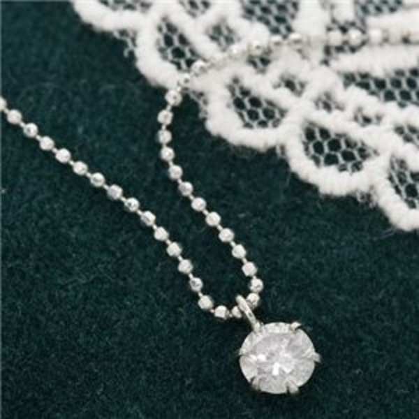 ネックレス レディース 一粒 ダイヤモンド 0.3ct プラチナ PT900 ペンダント アクセサリー ジュエリー シンプル 普段使い 記念日 誕生日 ギフト プレゼント