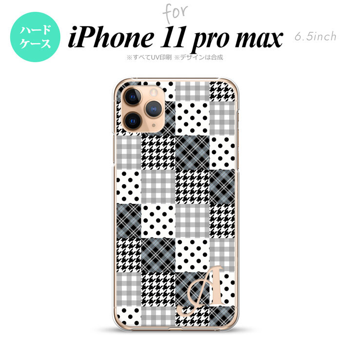iPhone11ProMax iPhone11pro max スマホケース ハードケース パッチワーク 黒 +アルファベット メンズ レディース nk-i11pm-1063i