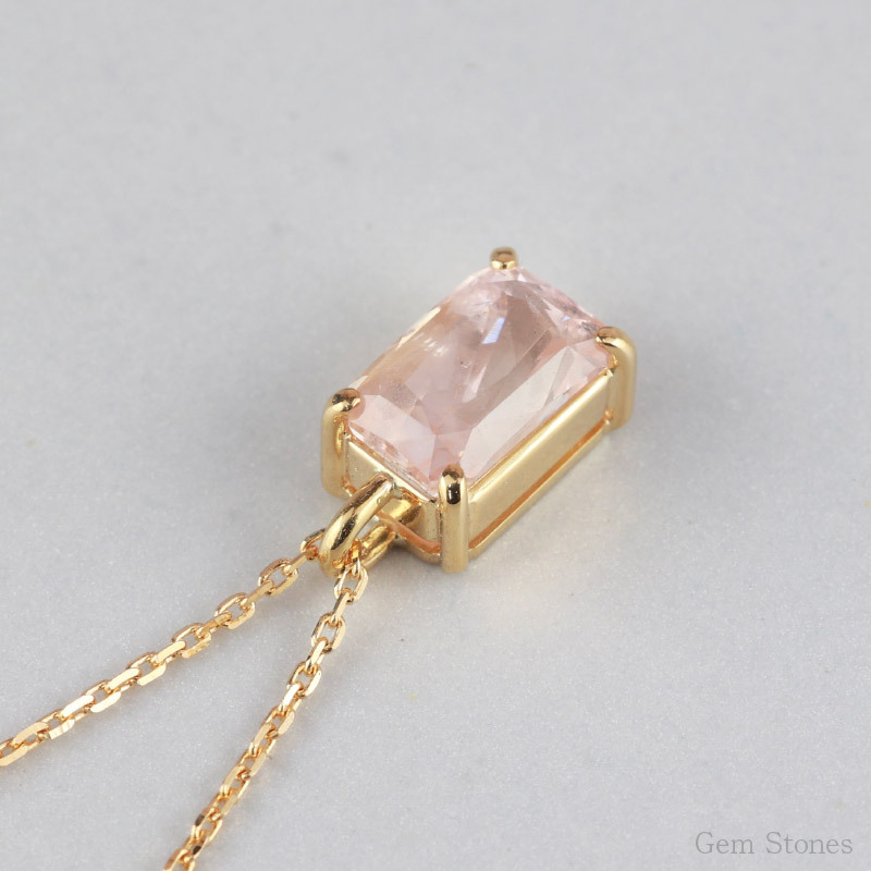  非加熱 ピーチサファイア　1.87ct ネックレス ペンダント 18金 K18 シンプル 一粒 一石 女性 プレゼント ギフト 誕生石 サファイア ピンク サファイアネックレス Drops