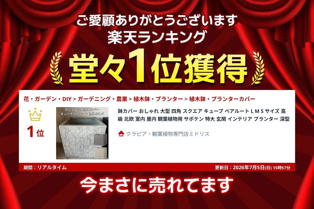 鉢カバー おしゃれ 大型 L M S サイズ 植木鉢 KONTON コントン キューブ ベアルート 四角 正方形 角型 ファイバーストーン 軽量 室内 屋内 高級 北欧 モダン ナチュラル 観葉植物用 シンボルツリー サボテン 多肉植物 特大 玄関 プランター 底穴なし アッシュグレー