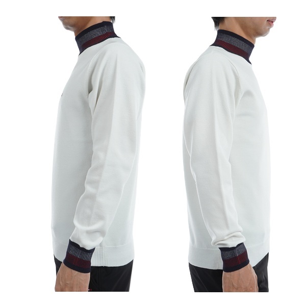 トミーヒルフィガー ゴルフ メンズ シグネチャーストライプ ハイネックセーター TOMMY HILFIGER GOLF THMA471 秋冬モデル お誕生日祝い お祝い 記念品 お父さん 父の日 彼氏 男性 30代 40代 50代 60代  還暦祝い 敬老の日 人気プレゼント プレゼント