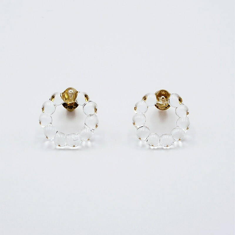 HARIO ハリオ ピアス アクセサリー スモールサークル HAW-SC-002P ガラス 耐熱ガラス 女性 レディース おしゃれ 上品 ギフト プレゼント カジュアル フォーマル 誕生日 ジュエリー 母の日 サマーアクセ プチギフト 20代 30代 40代 50代 60代