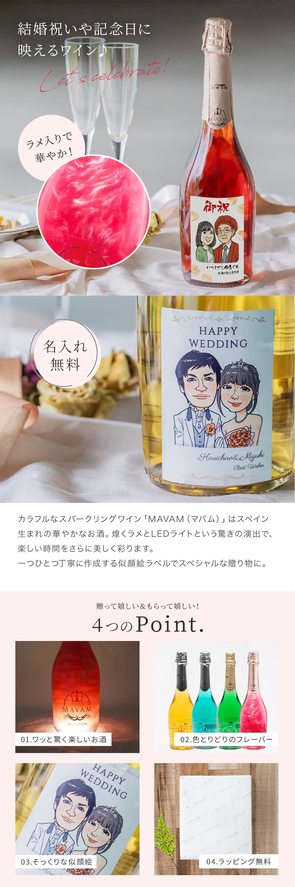 【オリジナル ラベル 1本から】似顔絵 マバム 750ml スパークリング 甘口 パーティ 誕生日 名前入り 名入れ無料 贈り物 ギフト ラッピング 白 プレゼント クリスマス プレゼント ギフト 父の日 2026 プレゼント