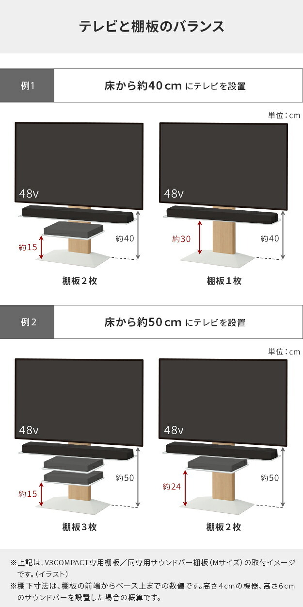 WALLインテリアテレビスタンドV3 COMPACT 専用サウンドバー棚板 Mサイズ 幅95cm テレビ台 テレビスタンド 壁よせTVスタンド 部品 パーツ スチール製 ミニ 小型 コンパクト WALLオプション スピーカー用 オーディオ用 テレビボード