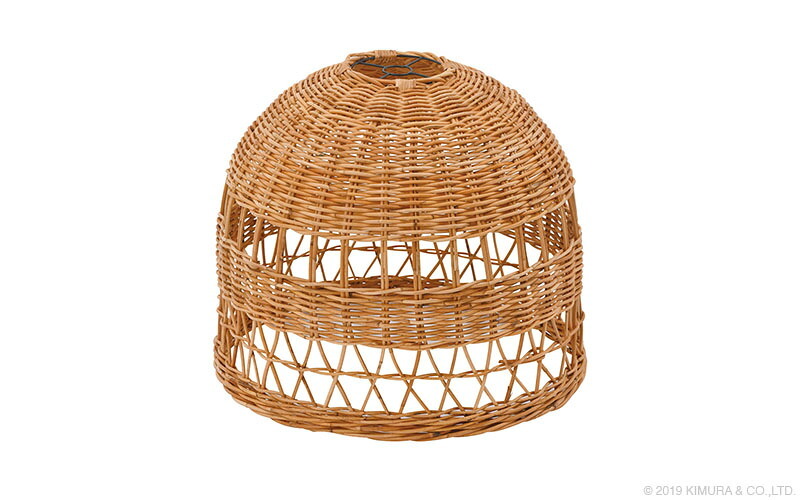 照明 ライト ペンダント ランプシェード ラタン 籐 レイヤーデザイン 1灯 口金E26 60W LED対応 約 W 45 × D H 35 cm 器具 天井 アジアンランプ シーリ