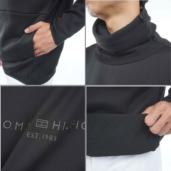 トミーヒルフィガー ゴルフ メンズ ネックウォーマー付 スウェット TOMMY HILFIGER THMA678 2026年秋冬モデル お誕生日祝い お祝い 記念品 お父さん 父の日 彼氏 男性 30代 40代 50代 60代  還暦祝い 敬老の日 人気プレゼント プレゼント