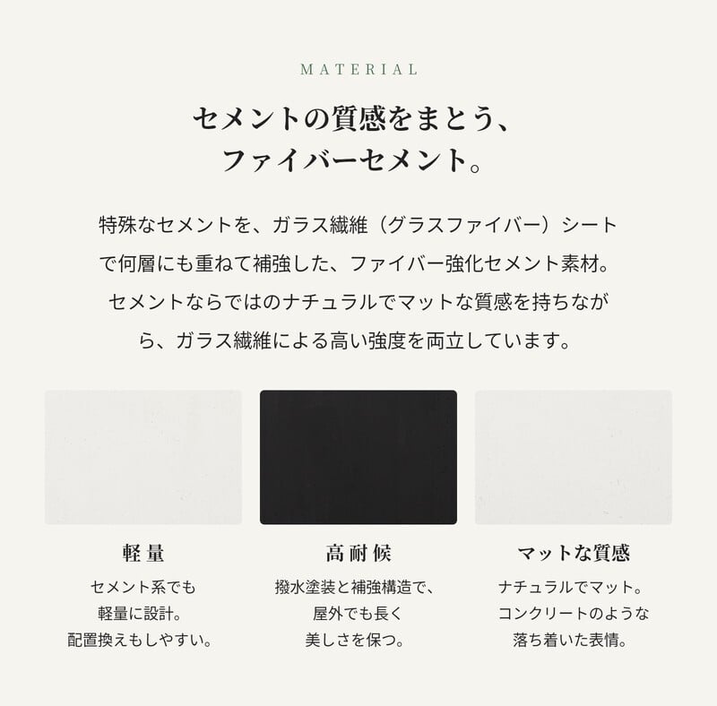 植木鉢 おしゃれ 高級 大型 40cm×65cm 13号 四角 角型 KONTON ファイバークレイ ゼータ スクエアトールプランター 底穴あり 軽量 観葉植物 白 黒 スクエア トール 特大 セメント グラスファイバー 多肉植物 寄せ植え 北欧 和モダン ナチュラル 屋外 玄関 テラス