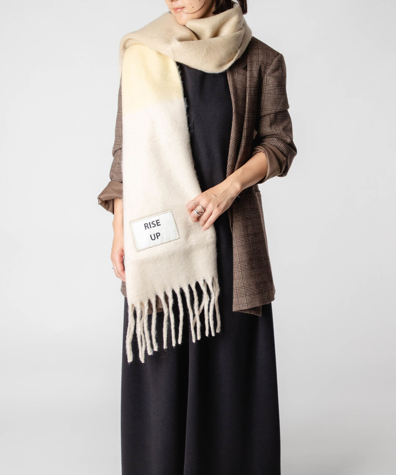 【正規品】 バーブ トゥ ドゥ VERB TO DO SCARF マフラー S-SCARF スカーフ レディース ストライプ 大判 フリンジ ファッション小物