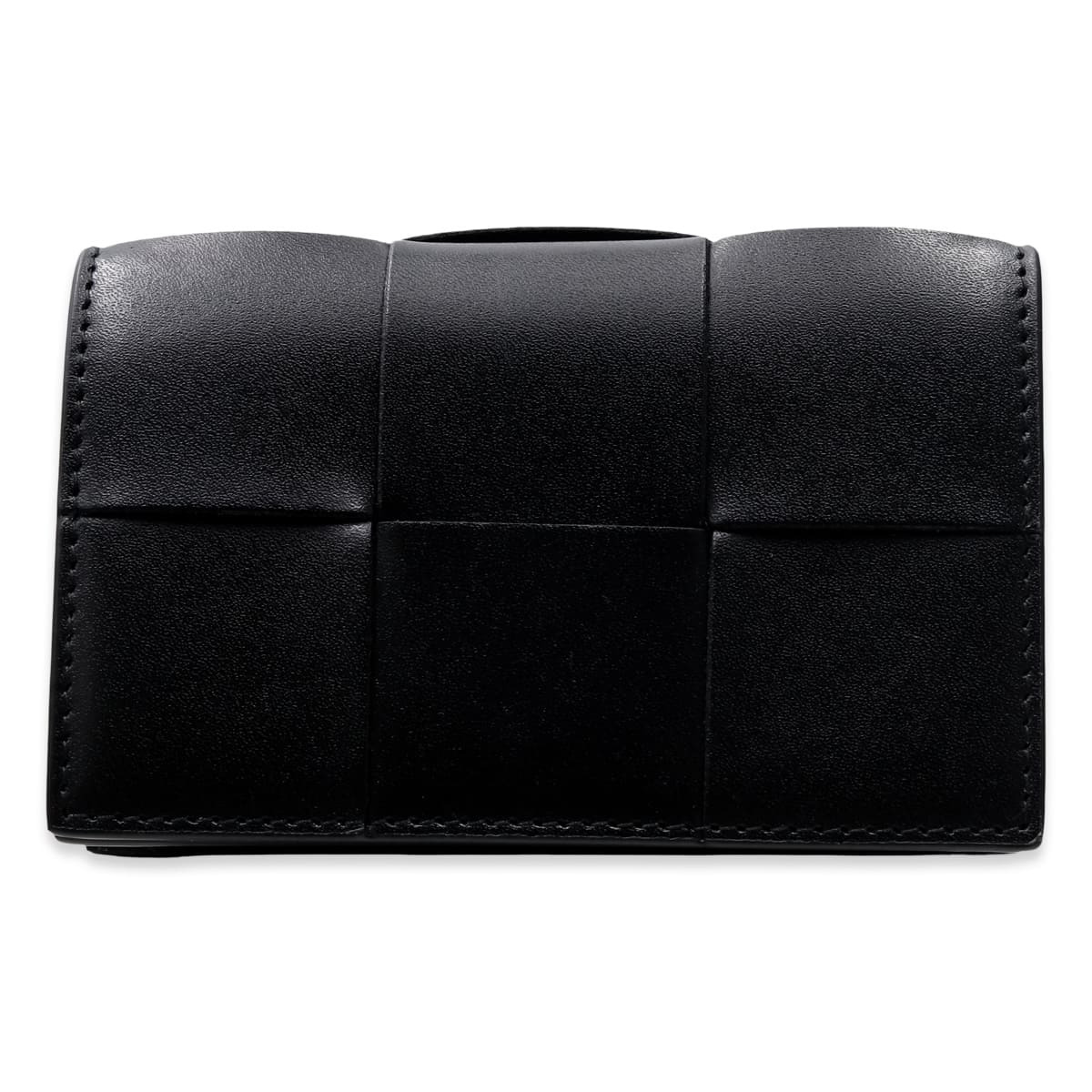 ボッテガヴェネタ BOTTEGA VENETA カードケース 名刺入れ メンズ レディース マキシイントレチャート 本革 レザー ブラック 黒 スナップボタン ビジネスカードケース 679849 V47V2 8803