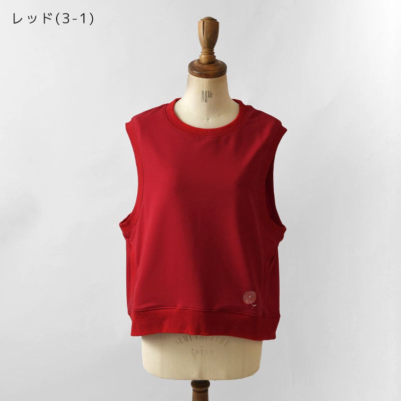 【BARNDOOR バーンドア】 コットン ミニ裏毛・バックスリット ベスト (1191145 1203013)レディース 春 夏 ゆったり 北欧 重ね着 レイヤード インディゴ ナチュラル 服 新作 シンプル おしゃれ コーディネート 人気 30代 40代 50代 60代 母の日 クリスマス ギフト プレゼント