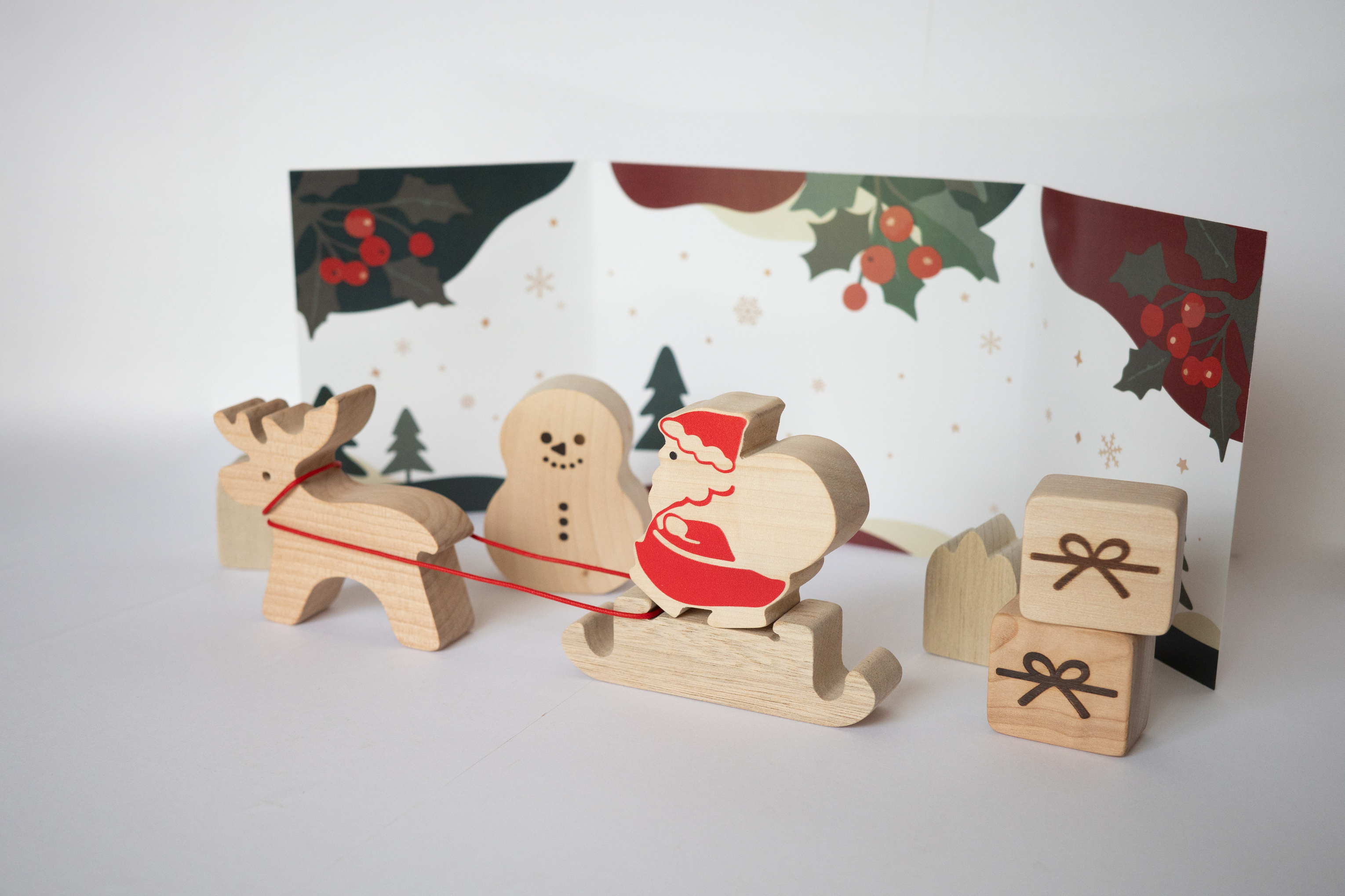 2026年10月発売　限定生産品　冬めぐりの積木　つみき からくり オークビレッジ　oakvillage