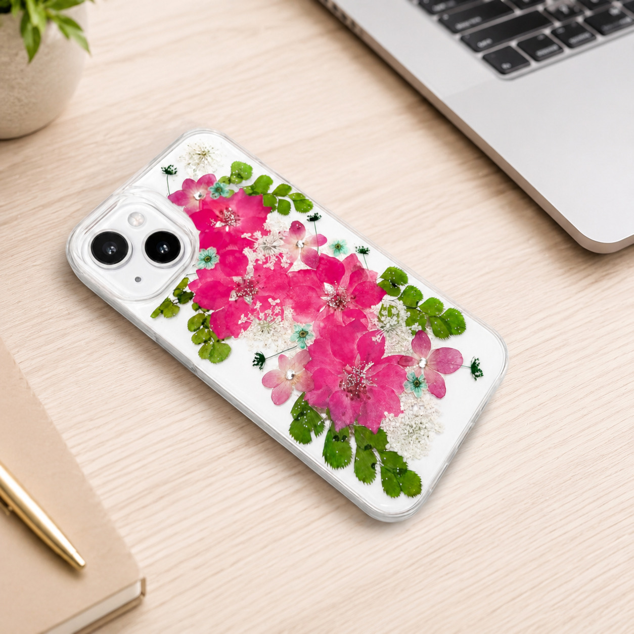 【ほぼ全機種対応スマホケース❁】押し花スマホケース NO.805（着日指定不可） 押し花＆レジン iPhone/Xperia/AQUOS/Galaxy他