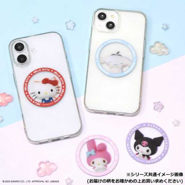 サンリオ MagSafe対応 メタルステッカー マイメロディ キャラクター グッズ スマホアクセサリー 磁石 貼り付け 強化 互換性向上 マグネット ワイヤレス充電 マグセーフ サンリオ正規ライセンス品