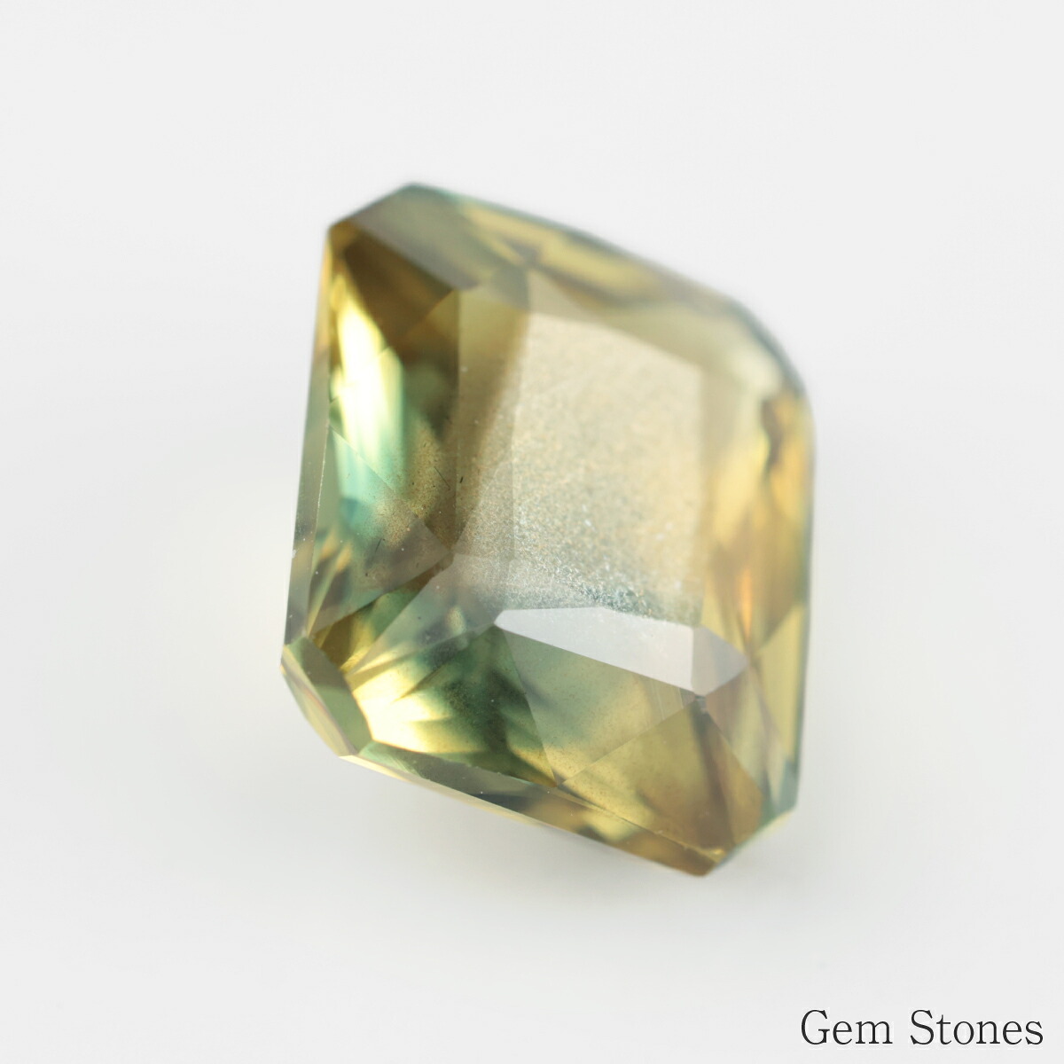 非加熱 バイカラーサファイア 3.60ct ルース 宝石 裸石 大粒 グリーン イエロー バイカラー サファイア ジュエリー オリジナル 制作 コレクション 誕生石 9月 記念 お守り 誕生日 プレゼント