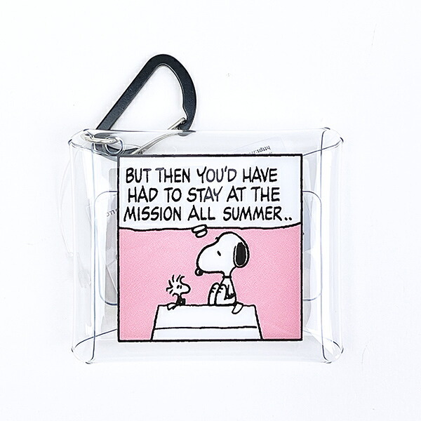 スヌーピー コミック クリアマルチケース(SS) (レッド) SNOOPY