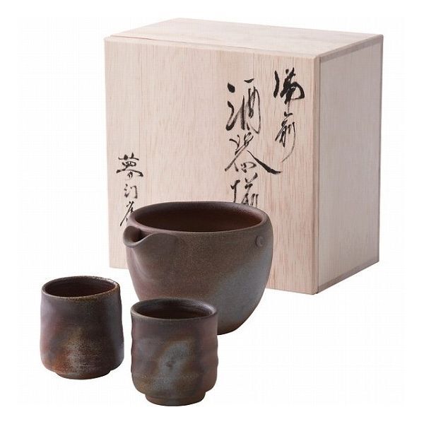 備前焼 山天窯 棧切り 酒器揃 S‐69 和陶器 和陶バラエティー 和酒器 
