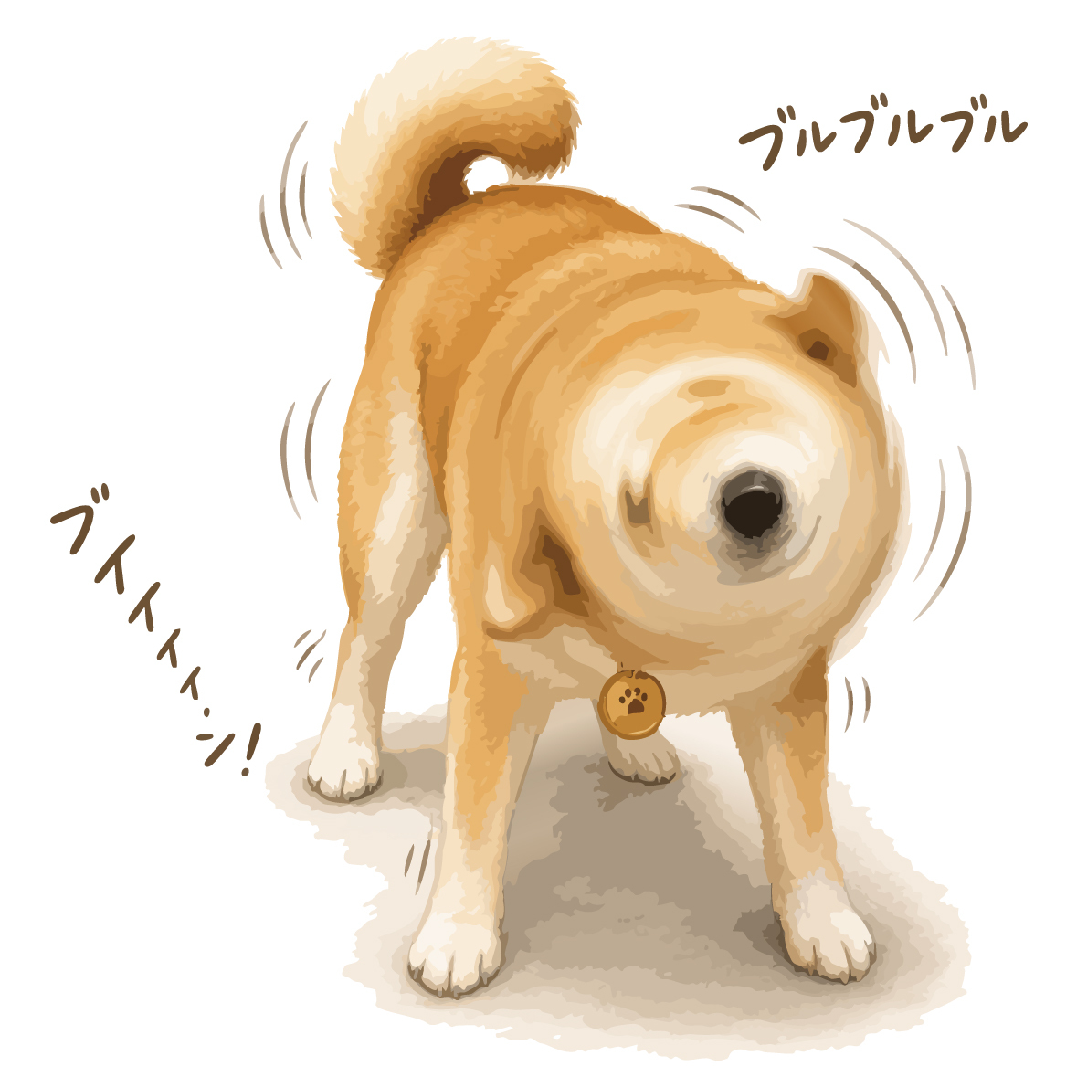 【Tシャツ 半袖 】276 柴犬ドリル 柴犬 ブルブル 回転 ぶるぶる 犬 大きいサイズ リンクコーデ オリジナル デザイン メンズ レディース キッズ [ 5.6オンス 厚手 綿100% 豊富なカラー ] コットン シャツ