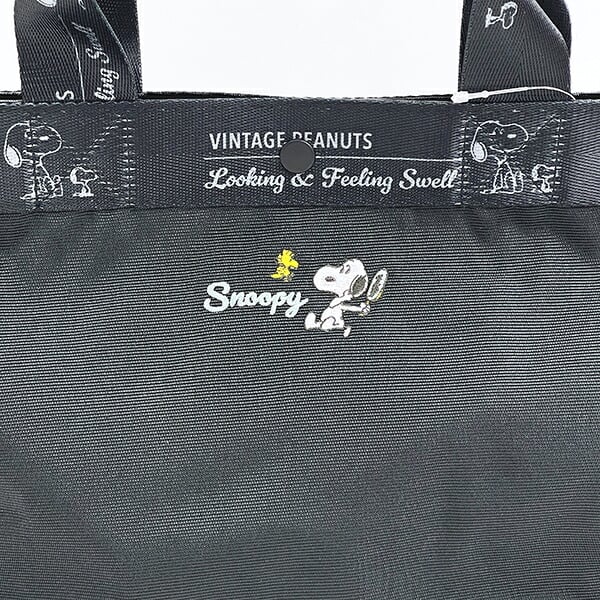 スヌーピー ランチトートバッグ (ブラック)  ルートート ROOTOTE SNOOPY 送料込み