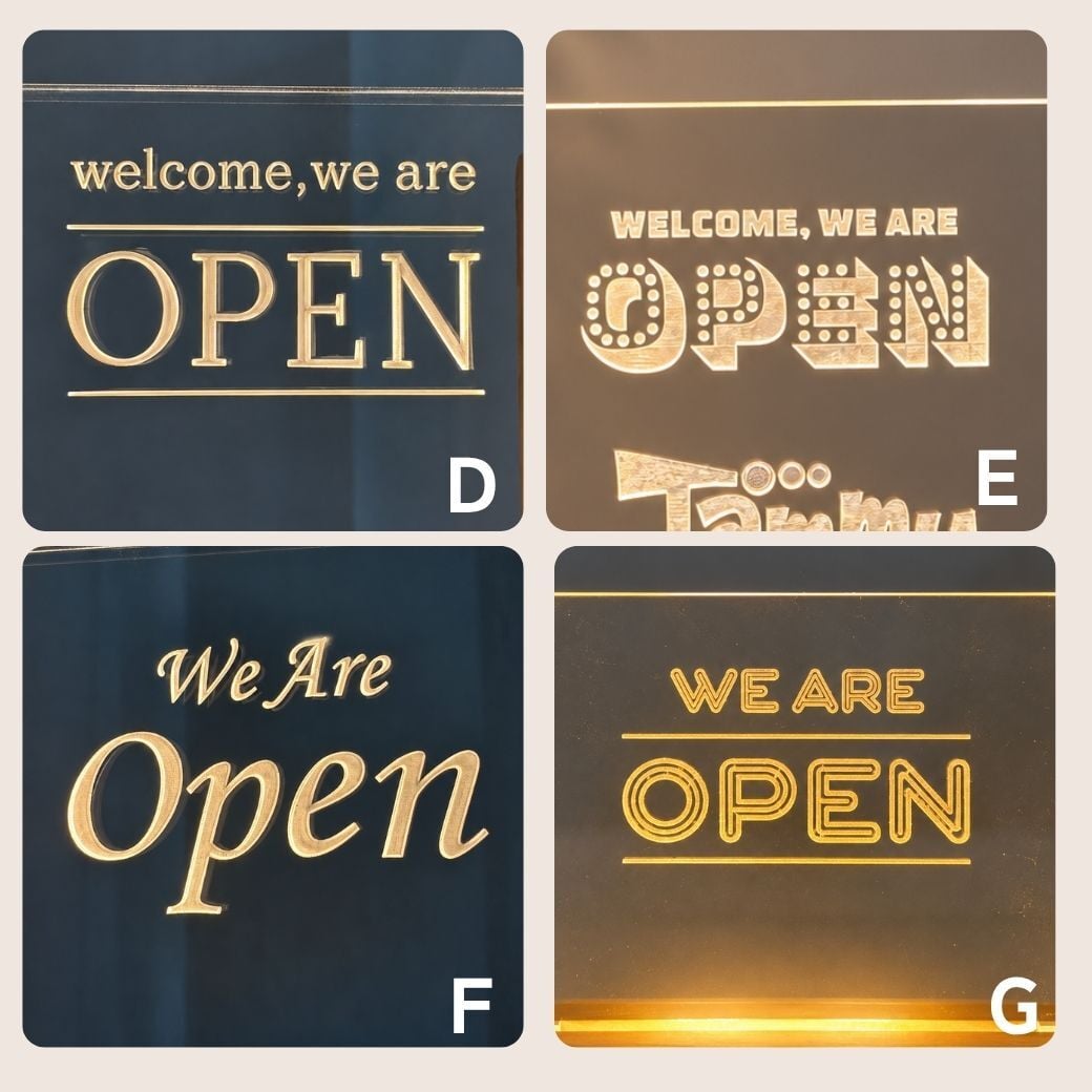 【お店ロゴ刻印無料】光るショップ看板 サインボード お店のロゴ 開店祝い OPEN オープン看板 カスタムできる LEDライトで光る看板 メニュー ライトスタンド ギフト プレゼント インテリア 看板 アクリルボード