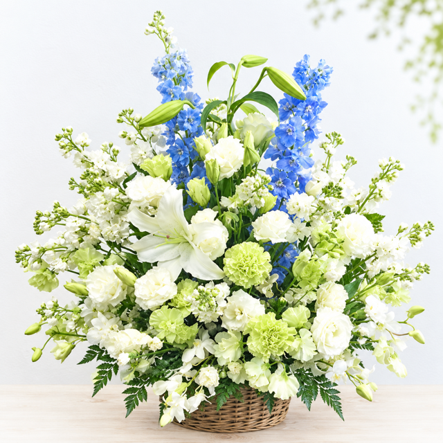 お供え花 お悔やみ 生花アレンジメント 3Lサイズ 高さ約60cm フラワーアレンジメント 供花 仏花 命日 お盆 お彼岸 法事 四十九日 一周忌 三回忌 枕花 送料無料【北海道・沖縄・九州・四国・中国・離島は配送不可】