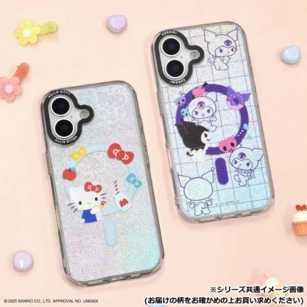 iPhone17 ケース ハローキティ MagSafe 対応 カバー サンリオ キャラクター 耐衝撃 TPU クリア インナーシート付 ストラップホール付 おしゃれ かわいい スマホケース サンリオ正規ライセンス品