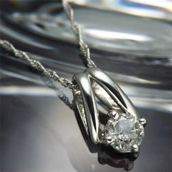 ダイヤモンド ネックレス プラチナ 0.2ct ペンダント レディース シンプル 4月 誕生石 天然石 ジュエリー アクセサリー ギフト プレゼント 贈り物