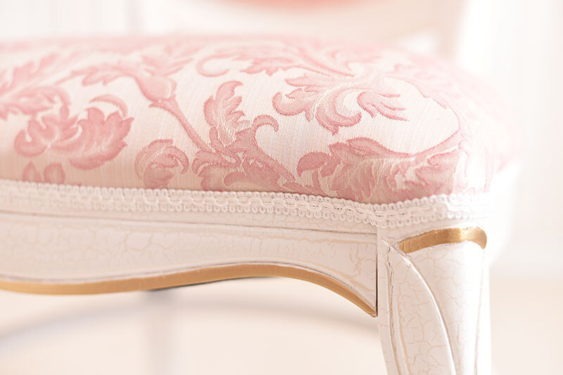 テーブル 6人用 幅160cm ダイニングテーブル 楕円形 チェア ROCOCO ダイニングセット 7点セット 160cm 楕円 ガラス付 イタリア製チェア ロココ調 姫系 猫脚 アンティーク調 ヨーロピ 新生活
