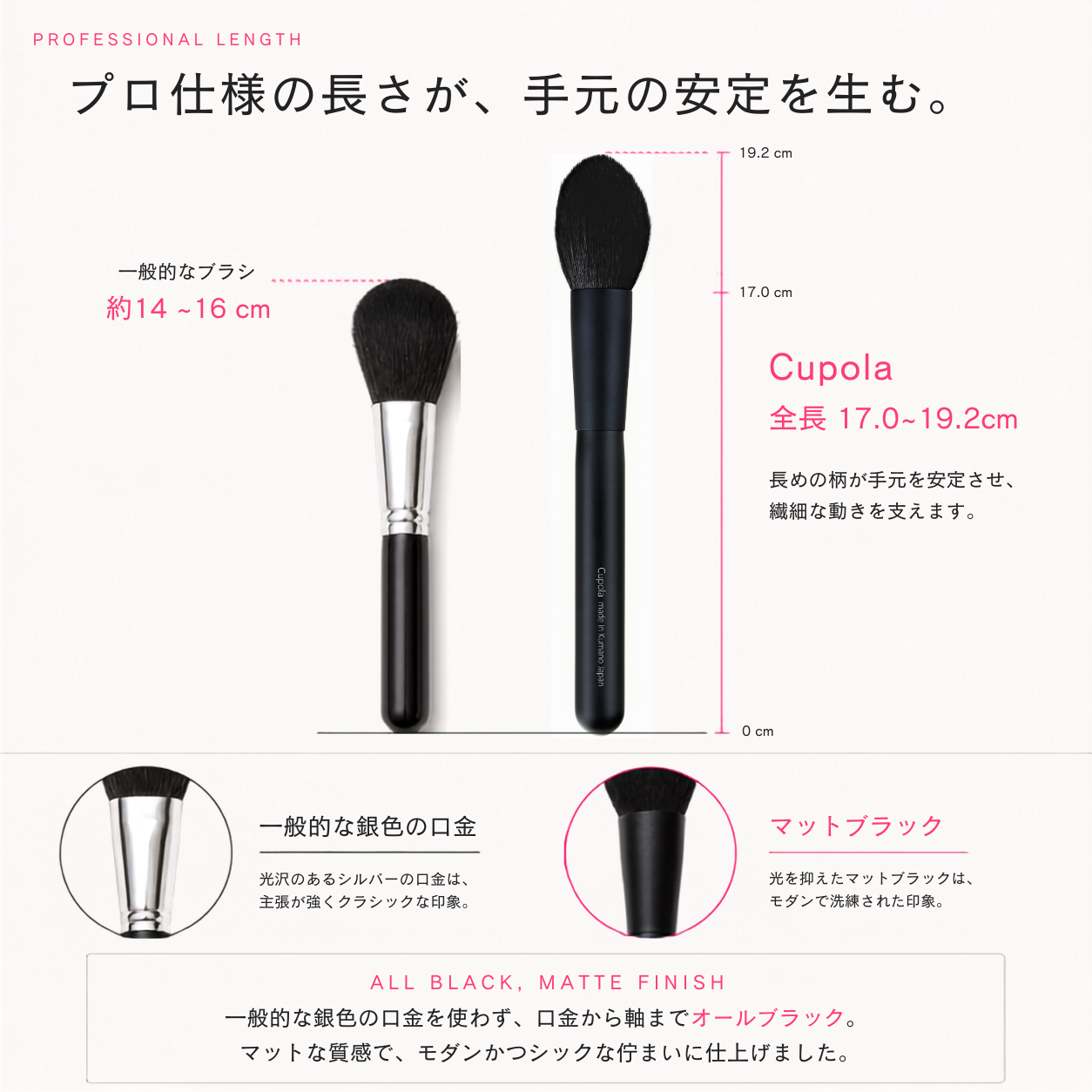 【名入れ】熊野筆メイクブラシセット【Cupola～キューポラ～】ベーシック3本セット　＊母の日 お誕生日  内祝い  ギフト お祝い 御祝い プレゼント お歳暮 お中元 ホワイトデーギフト　誕生日プレゼント　結婚記念日　成人式　卒業祝い　お礼　お返し　大学生 入学祝い 彼女  娘 姪 孫 妻 女性 女友達 もらって嬉しい クリスマス プレゼント 同僚 就職祝い 日本製　熊野筆