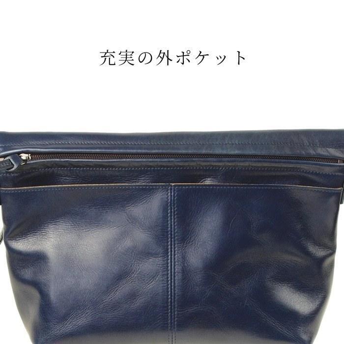 2way ショルダーバッグ 本革 A4収納 レザー バッグ 日本製 コンパクト 大容量 メンズ