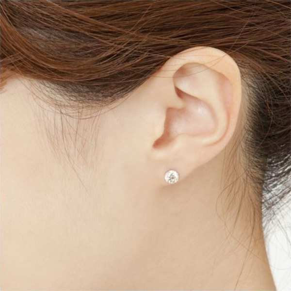ダイヤモンドピアス 一粒 1カラット プラチナ Pt900 1ct ダイヤ 大粒 シンプル スタッドピアス 鑑別カード付き レディース アクセサリー ジュエリー 誕生石