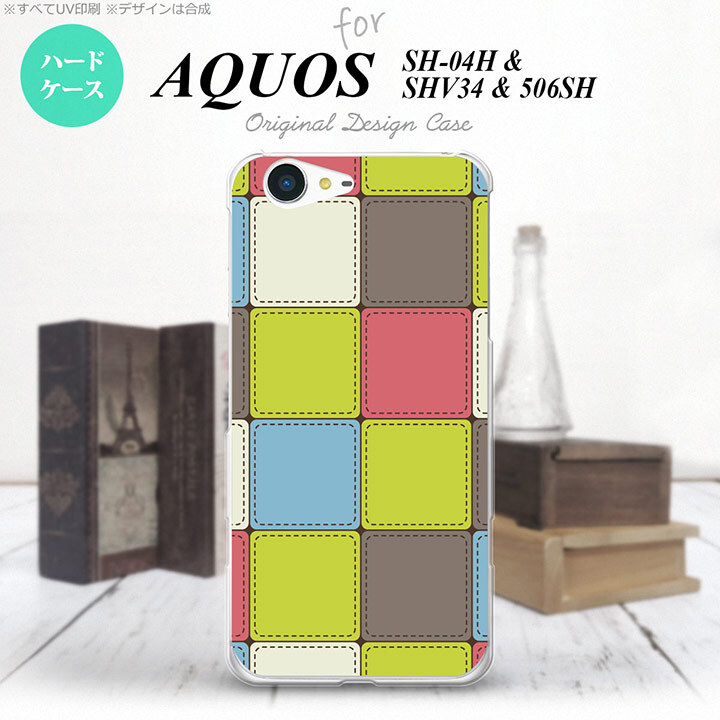 【SH04H】【スマホケース/スマホカバー】【アクオス ゼータ】SH04H スマホケース AQUOS ZETA SH04H カバー アクオス ゼータ パッチワーク風 ミックスG nk-sh04h-1677【メール便送料無料】