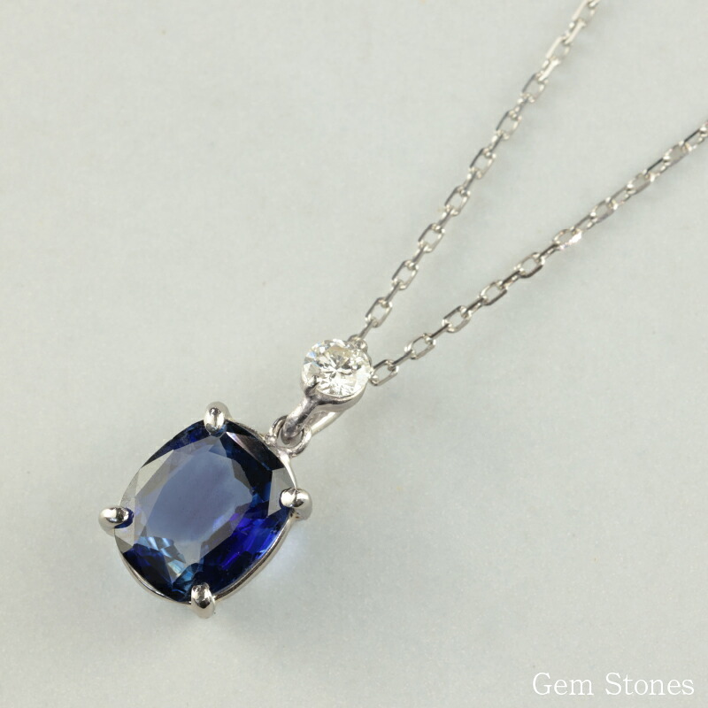  ブルーサファイア 　１．０４６ct 　ダイヤモンド　ネックレス 　ペンダント プラチナネックレス Pt900　ネックレス レディース 一粒ネックレス  誕生石 シンプル Drops