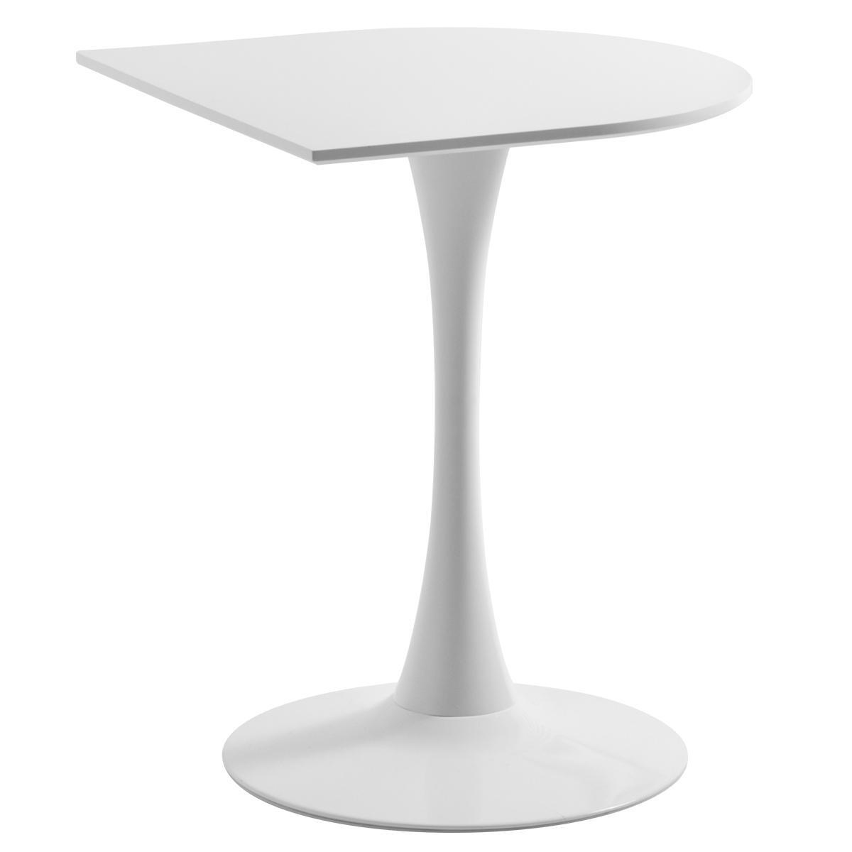 ハーフラウンドテーブル　60cm【ホワイト】 W600×D600×H730mm チューリップコーヒーテーブル Tulip Coffee Table カフェテーブル チューリップテーブル ラウンドテーブル ダイニングテーブル