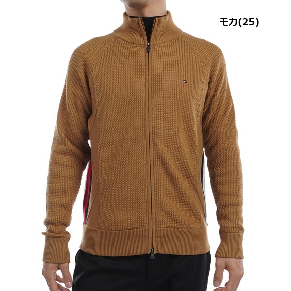 トミーヒルフィガー ゴルフ メンズ ケーブル フルジップ セーター TOMMY HILFIGER GOLF THMA479 秋冬モデル お誕生日祝い お祝い 記念品 お父さん 父の日 彼氏 男性 30代 40代 50代 60代  還暦祝い 敬老の日 人気プレゼント プレゼント