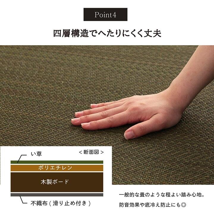 い草 置き畳 ユニット畳 システム畳 無地調 シンプル モダン シック おしゃれ空間 消臭 縁無し お手入れ簡単 裏面滑り止め 収納便利 約70×70×1.5cm 単品
