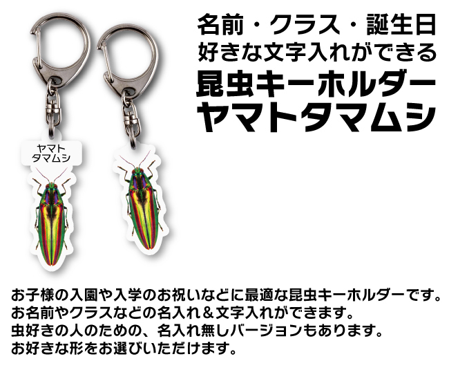 ゆうパケット発送 名入れ文字入れOK 昆虫キーホルダー ヤマトタマムシ 名入れ お酒 ギフト プレゼント 誕生日 結婚祝い 結婚記念日 出産祝い 還暦祝い 男性 女性 父の日 敬老の日 ＊他の商品はこちら→