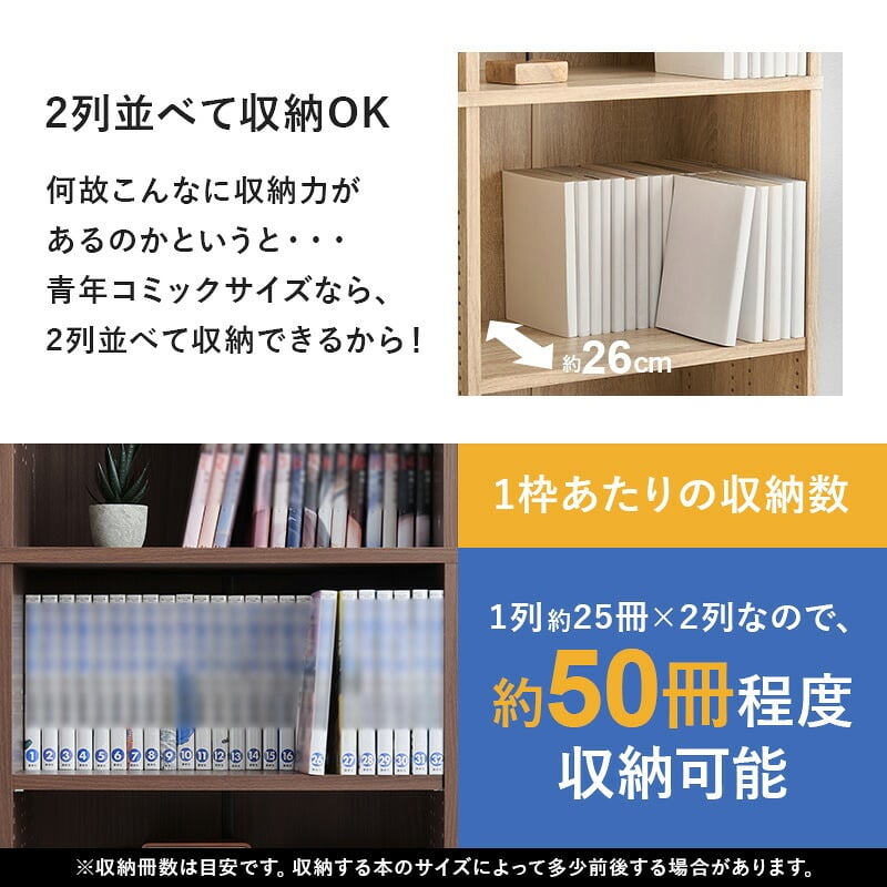 収納家具 ラック ブックシェルフ VKB-7271 本棚 幅90cm コミック約800冊 書斎 大容量収納 可動棚 高さ調節可能 文庫本 DVD 書類 雑誌 絵本 図鑑 漫画 整理 収納力 スッキリ収納 木目調 リビング収納 転倒防止プレート
