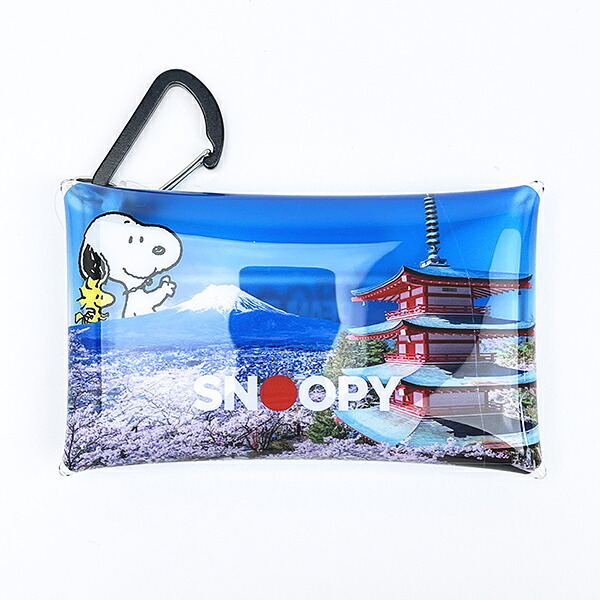 スヌーピー 富士山と五重塔 クリアマルチケース(S) SNOOPY