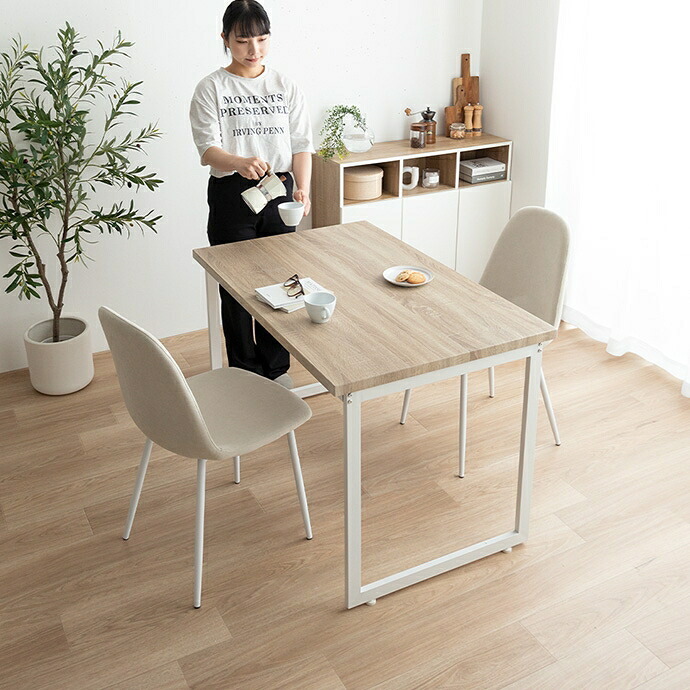 【3点セット】 ダイニングテーブルセット 2人 北欧 二人 おしゃれ 110 カフェ カフェ風 ダイニングセット 収納 棚 3点 コンパクト 小さい ダイニングテーブル ダイニングチェア アイアン 新生活