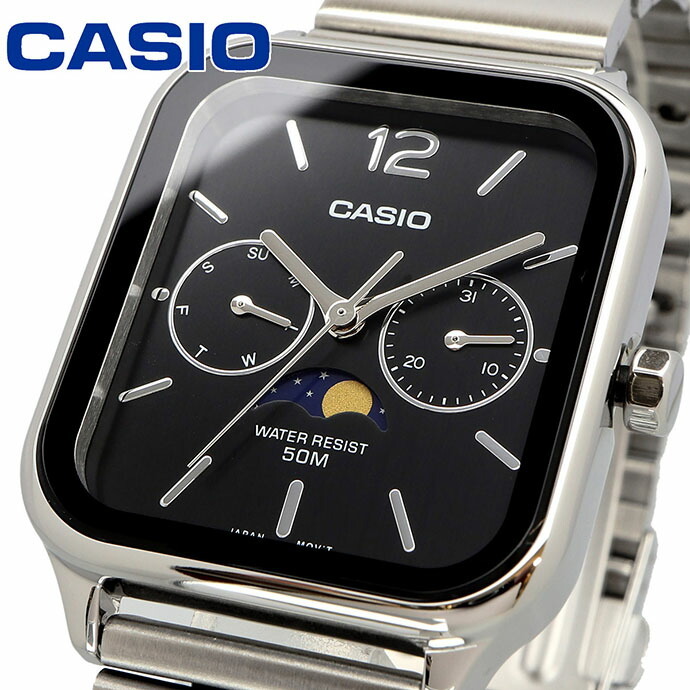 CASIO 腕時計 カシオ 時計 ウォッチ チープカシオ チプカシ ムーンフェイズ Moon phase アナログ メタルバンド メンズ MTP-M305D-1AV [並行輸入品]