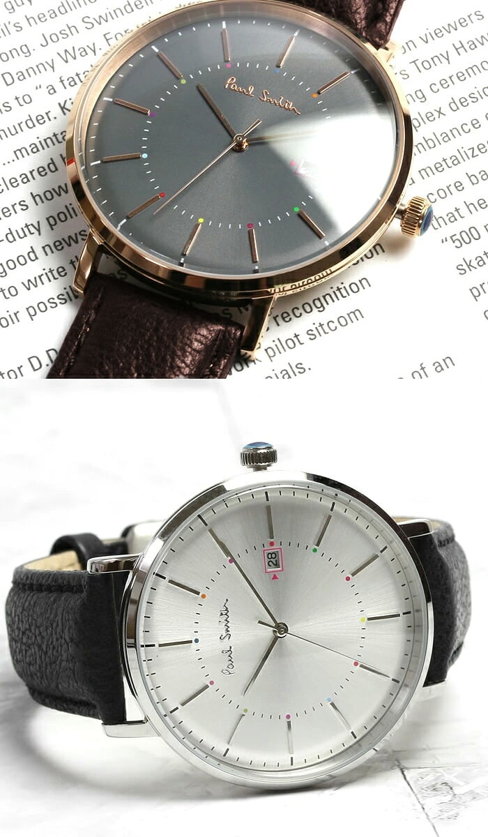 ポールスミス Paul Smith 腕時計 メンズ 革ベルト Track 42mm 本革レザーベルト クラシック ブランド 人気 ウォッチ ギフト プレゼント