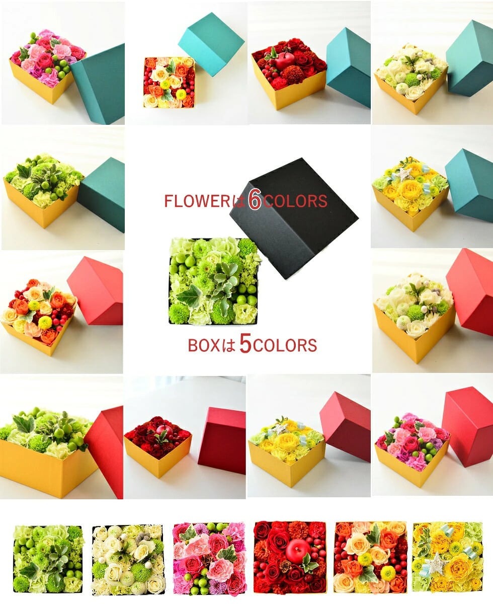 【ＡＲＮＯＸ】ＢＯＸフラワー　送料無料 即日発送 御祝いに生花のBOXフラワー 生花 敬老の日 フラワー ギフト 誕生日 結婚祝い お見舞 送別 新築祝い フラワーケーキ BOXフラワー BOXアレンジ ウエディング 御祝い 卒業 入学 出産 お供え 敬老の日 お中元 お歳暮