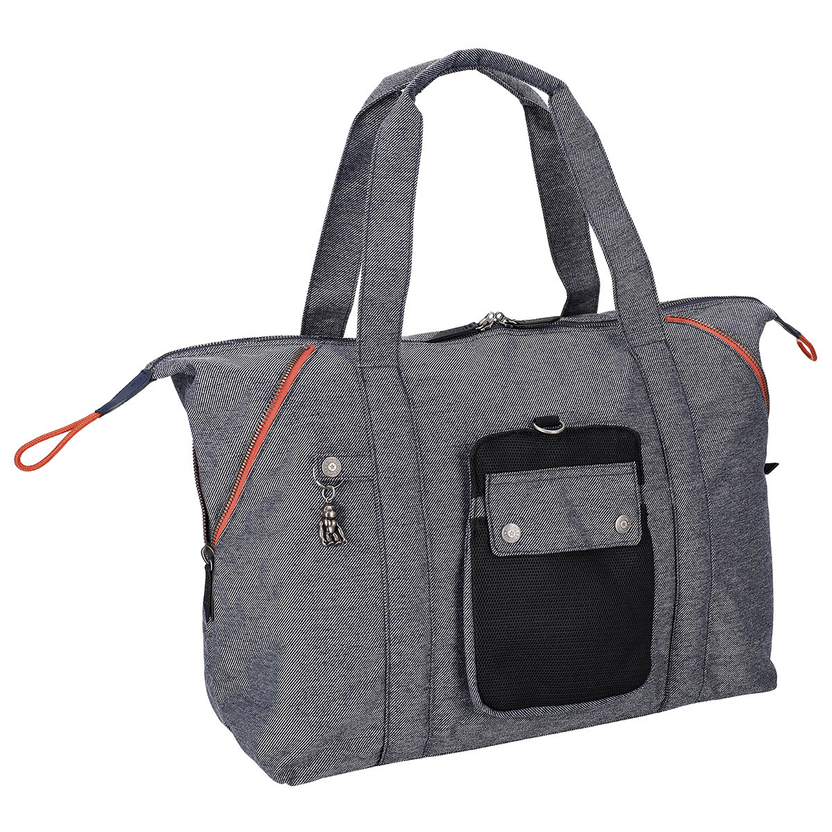 お取り寄商品 Kipling デニム調 トートバッグ 2WAY サルチャーム付き 