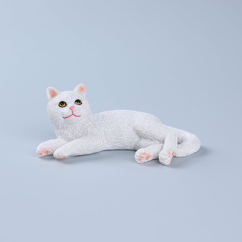 猫 置物 2個セット ミニチュア ねこ ネコ オブジェ 樹脂製 かわいい アニマル 車載 インテリア ダッシュボード 卓上 飾り 小型 デコレーション 雑貨 プレゼント