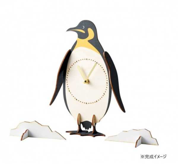 クロックパズル ペンギン 木製 置時計 組み立て 工作キット 動物 子供 知育玩具 インテリア 雑貨 おしゃれ プレゼント ギフト 大人 趣味 クラフト パズル時計 セトクラフト