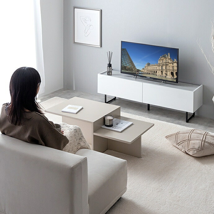 テレビ台 テレビボード ローボード 扉収納 tv スリム 鏡面 石目調 リビング モダン 白 幅120 フラット ストーン 脚付き 2way 脚取り外し可能 可動棚 配線穴 コード隙間 AV機器 ルーター 大容量 ディスプレイ 一人暮らし
