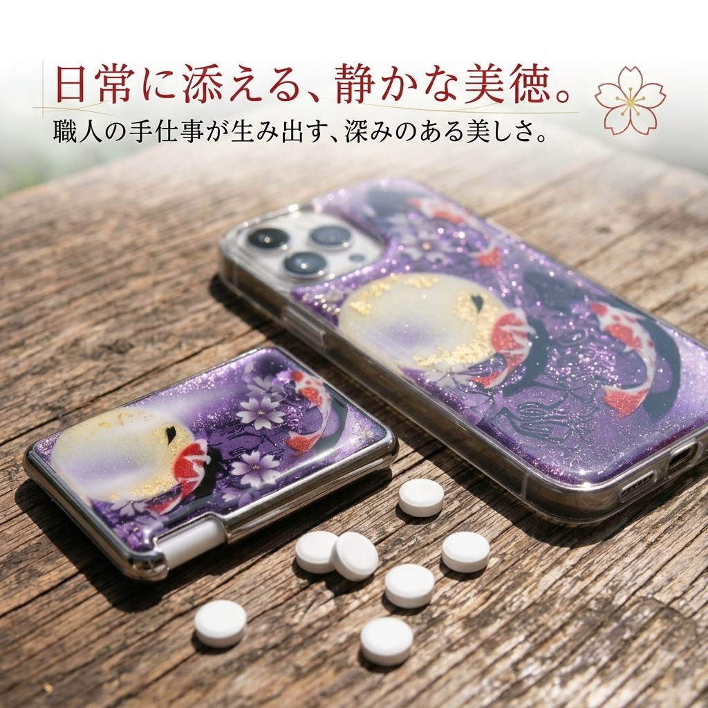 ミンティアケース『句』名入れ 職人 手作り ハンドメイド 送料無料 伝統工芸 立体樹脂 金彩 桜 和モダン 和柄 和風 和雑貨 和小物 ギフト プレゼント フリスク
