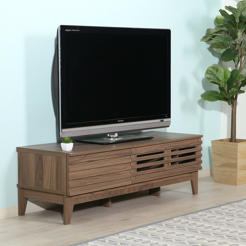 TV台 ライン 120幅 MBR ミディアムブラウン・ナチュラル 2色展開 テレビ台 ローボード リビング収納 テレビボード おしゃれ シンプル 新生活 家具 インテリア 不二貿易