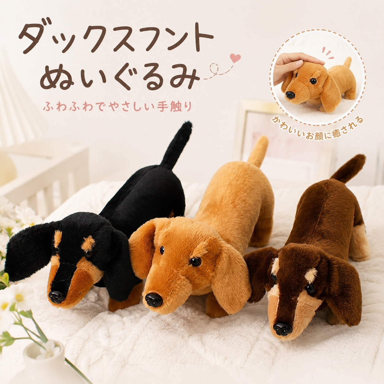 25CM ダックスフント いぬ 犬 ぬいぐるみ リアル 動物 アニマル ふわふわ かわいい 置物 インテリア 子供 おもちゃ ごっこ遊び 誕生日 プレゼント ギフト 癒し