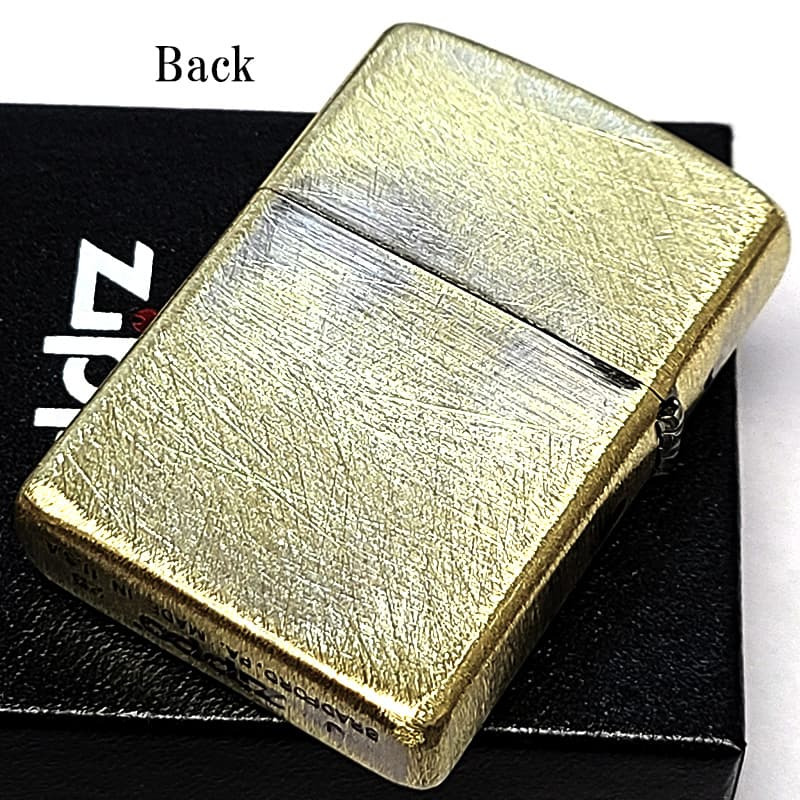 ZIPPO ライター アンティークゴールド ブラス ユーズド加工 おしゃれ シンプル ヴィンテージ加工 金 ビンテージ風 メンズ かっこいい  ギフト プレゼント